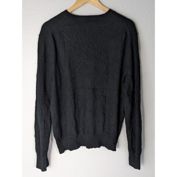 rag & bone Crew Harding Sweater Black ITALIAN Pure Cashmere Long Sleeve Sz XL 84 - Picture 2 of 5